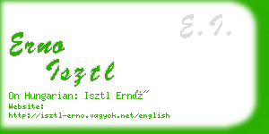 erno isztl business card